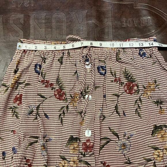 Vintage Teddi Floral Button Front Maxi skirt Women Med Cottage Prairie Peasant - Picture 12 of 13